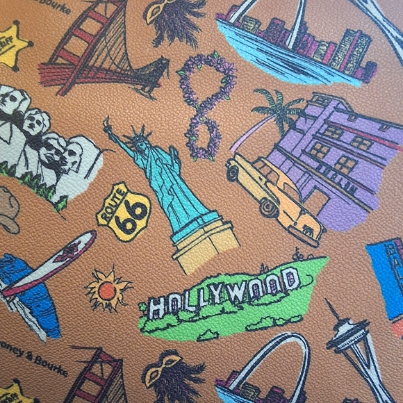 Dooney & Bourke It Collection Americana Landmark Zip Top Tote - Picture 7 of 14